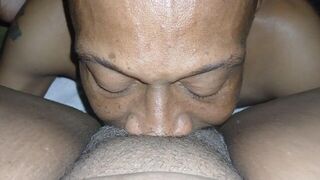 Eating Caramel pussy just listen to her moan and cum - porn video