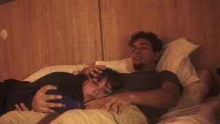 my stepbrother comes to watch a movie in my room and takes out his dick - porn video